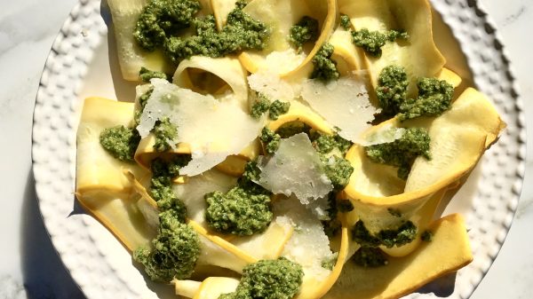 Zucchini RIbbon Noodles with Fresh Pesto