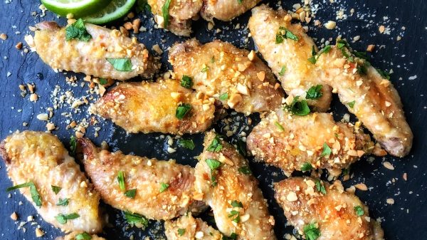 Ginger Peanut Chicken Wings