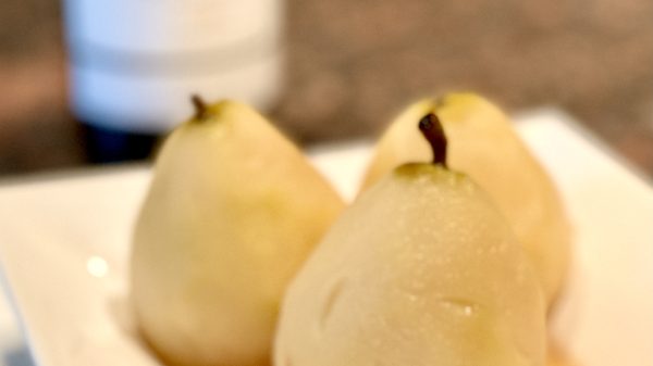 White Wine Poached Pears
