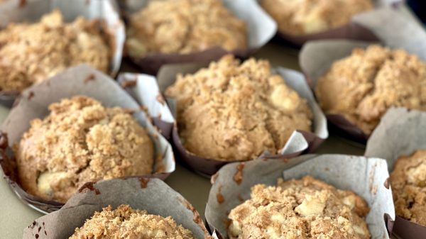 Chunky Apple Walnut Muffins